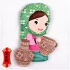 Creative Chinese style Cute Ethnic People Fridge Sticker Magnetic Icebox Stick Home Decoration Refrigerator Magnet Party Gifts for Guests kids Women