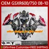 Injektionsform för SUZUKI GSXR600 K8 GSX-R750 GSXR-600 Röd glansig ny GSXR-750 GSXR750 Bodywork 9HC.40 GSX-R600 2008 2009 2010 GSXR 600 750 CC 600CC 750CC 08 09 10 FAIRING