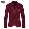 Ternos Masculinos Blazers ZOGAA 2021 Outono Inverno Jaquetas Sólido Ajuste Justo Vestido de Botão Único Moda Masculina Casual Blazer de Veludo