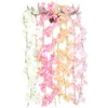 new180cm fleur artificielle vigne soie fleurs de cerisier vigne en plastique pour jardin décoration de la maison fleur artificielle faux EWD6222