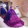 Арабское бальное платье Quinceanera платья с 3D Forla Appliqued Dubai Princess Princess Prom Dress Party Noot Robe De Soirée de Ma Mail