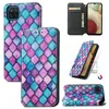 Telefones de Rhombus coloridos Caso para Samsung Galaxy S9 S10 S20 S21 Fe Plus Ultra Nota 20 10 Lite 9 TPU Carteira De Couro Flip Colorido Pintado Capas Magnéticas Pintadas