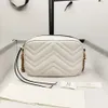 2021Mode Marmont Tas Liefde Hart V Wave Patroon Satchel Schoudertas Ketting Handtassen Crossbody Portemonnee Dame Leer Klassieke Stijl tassen