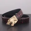 Ceintures de haute qualité Leopar boucle automatique en cuir véritable concepteur hommes de luxe fantaisie Vintage Jeans Ceinture Homme