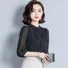 Blouses Femmes Chemises Coréen Mode Chemise Chemise Chemis de Chemisterie Femme Polka Dot Top Plus Taille Blusas Mujer de Moda 2021 4XL