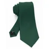 Jemygins Design Classic Gentlemen 10 8cm Silk Jacquard Stropdas Solid Green Red Black Ties for Man Enterprises Wedding Party Gift44449