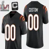 Custom Joe Burrow Jersey Voetbal 1 JaMarr Chase 85 Tee Higgins 28 Joe Mixon 87 CJ Uzomah Samaje Perine Tyler Boyd Chris Evans Logan Wilson Hilton Hubbard Vonn Bell