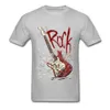 Crazy Rock Men Black T-shirt Broken Guitar Print Guys T-shirts à manches courtes Music Band Team Top Custom Company 210409