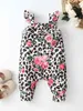 Baby Leopard en Floral Print Ruffle Trim Jumpsuit Zij