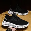 2021 zapatillas deportivas para correr para hombre, zapatillas deportivas informales de malla transpirable para exteriores, zapatillas deportivas en negro, blanco y azul