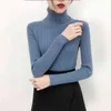 Bonjean Autumn Winter Knitted Jumper Tops turtleneck Pullovers Casual Sweaters Women Shirt Long Sleeve Tight Sweater Girls 211103