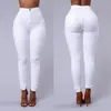 Женские джинсовые леггинсы эластичные плотные плюс размер женщин сексуальные летние карандаш брюки сексуальные тонкие высокие талии женские конфеты цвет растягивают тонкие джинсы