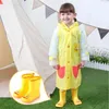 Kushyshoo Classic Barnskor PVC Gummi Barn Barn Tecknad Vatten Vattentät Regnskor Toddler Girl Rainboots 211227