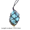 Colares Pingente Dragões Coração Labradorite Colar Pedra Natural Envoltório Trança Yoga Macrame Homens Mulheres Jewelry2284