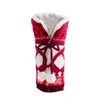 Christmas Decorations Knitted Wine Bottle Covers Bag Holiday Santa Claus Champagne Cover Red Merry Table Realistic