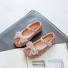 Girls Mary Janes Shoes Baby Bling Princess Shoes Kids Butterfly Knot Single Shoe Child Pearls Wedding Party Dance