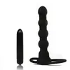 Massage Dubbel Penetration Vibratorer Sexig leksak för kvinnor Analplugg Penis Strap On Vibrator Intim leksaker Sexiga produkter för vuxna för par