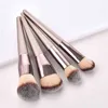 10PCS Champagne Color Professional Makeup Sets Natural Soft Bristle Cosmetics Beauty Artist Tool Complete Brushes 211119