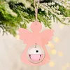 4 color Christmas Tree Hanging Pendant with Bells Angel Star Reindeer Ornaments Xmas Holiday Home Party Decoration T2I52979