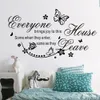 Tecken "Alla" Butterfly Pattern Wall Stickers Heminredning Dekaler Dekoration Ny PVC 45 * 80cm 210420