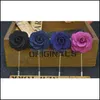 Pins, Brooches Jewelry Brand Brooch Lapel Flower Man Woman Camellia Handmade Boutonniere Stick Pin Mens Aessories In 18 Colors Drop Delivery