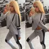 Dames Womens Sweatshirt Trainingspak Set Jogging Gym Zip Loungewear Lounge Draag Britse Zomer Outfit voor Vrouwelijke 211109