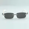 XL Diamond Sunglasses 3524012-B9 عدسة نظارات القرن الأبيض الطبيعي 3 0 سماكة 281U