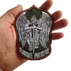 St.michael Protectus刺繍生地バックパックパッチ戦士翼布バッジ陸軍魔法ステッカー章ourdoor戦術軍の腕章