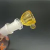 Colorful Clear Deep Glass Bowl 14mm 18mm Male Handle Pieces Hookah Funnel Joint Downstem Smoking Accessories Pipe Bong Oil Dab dabber Rigs