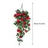 Couronnes De Fleurs Décoratives Accessoires De Décoration De Maison Rose Fausse Plante Artificielle Suspendue Cadeau Mur Balcon Panier Chambre Décor Pack De 2