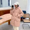 Diamant Jacket Vinter Tjock Varm Down Cotton Parka Coat Kvinnors Casual Loose Korean Style Jacket Ladies Hooded 211130