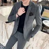 メンズスーツブレザー（ジャケット+パンツ）ブティックファッションメンズカジュアルビジネススーツハイエンド社会フォーマル2個セット新郎結婚式男性S-7X