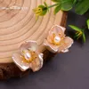 GLESEEVO Naturalne świeżą wodę barokowe kolczyki Pearl Pearl Studs 925 Srebrne kolczyki dla kobiet drobna biżuteria GE0663 2106185376138
