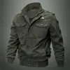 Autumn And Winter Men's Multi Pocket Military Jacket Pure Cotton Casual Work Jacket Large Loose Cotton Jacket Special Forces Men 210927