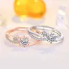 Korean version of simple and lively sweet ring twisted arm zircon ring personalized index finger bracelet ladies ring wholesale G1125