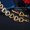 CWWZircons Cute Romantic Love Heart Shape CZ Necklace Earrings Fashion Women Party Jewelry Sets African Dubai Gold Color T497 H1022