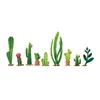Adesivi murali Cactus Battiscopa PVC Pianta verde Decalcomania rimovibile Arte fai da te Sfondo Decorazioni per la casa