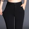 Praca w biurze Solid Solid Women S Pants żeńskie chude spodnie Flare Pants Capris dla kobiet spodni kobieta plus size 210412