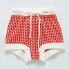 Spring Children Shorts Kids Girls Stripe for Baby Pants Autumn Knit Clothing 210429