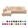 Sofa Skydd för vardagsrum Elastisk Soffa L Formad Corner Chaise Longue 1/2/3/4 Sits Sofas Case Stretch Slipcovers 210723