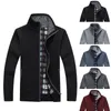 Mäns Jackor Plus Storlek Tjocken Knitwear Sweater Mens Zipper Winter Outwear Casual Warm Coat Cardigan -opk