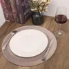 Round Placemats Set of 6 Cotton Woven Placemat Heat-Resistant Non-Slip Washable Table Mats for Dining Table 32/38CM 210817