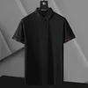 Diseñador de lujo Classic T Summer Men's Polo Shirts6018 camisas Moda bandera nacional de manga corta Camisetas con solapa letra TopsG # G