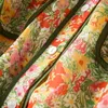 2022 Sonbahar Yakası Boyun Çiçek Kereste Elbise Çok renkli Uzun Kollu Düğmeler Tek Bravatalı Günlük Elbiseler S2O080116 PLUS BOYUTU XXL