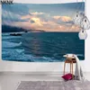 Tapisseries NKNK Plage Tapisserie Arbres Mur Art Paysage Maison Tapisseries Suspendus Boho Décor Sorcellerie Imprimé