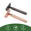 Podwójna krawędź bezpieczeństwa z 10 ostrzami golenia, premium mokre golenie klasyczne metalowe manualne shavers pasuje do wszystkich standardowych łopatek 220112