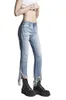 Jeans femininos 21 R13 chute novo estilo de rua rasgo nove tassel fino moda tendência jeans