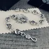 Alta qualidade marca esterlina prata 925s clássico designer de moda jóias mulher pulseira azul coração dourado bobina bobina chave séries metade aberta