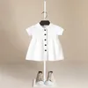 2020 New Fashion Summer Short Sleeve Dresses Toddler Kids Baby Girls Cotton Tulle Casual Clothes Princess Dresses Girl Clothes Q0716