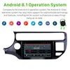 Car dvd Android 9 inch Radio Player for KIA Rio LHD 2012-2015 HD Touchscreen Support GPS Navigation WIFI Audio Aux Music USB SD